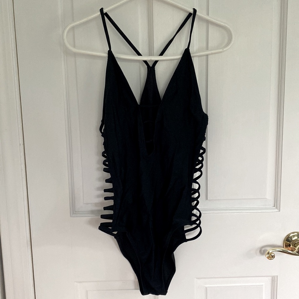 Forever 21 Black Cutout Swimsuit